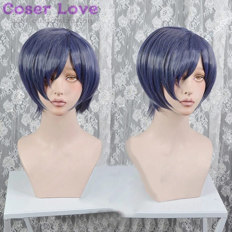 SARAZANMAI Kuji Toi violet ash gray short hair headwear for Cosplay Halloween Christmas Carnival Costume