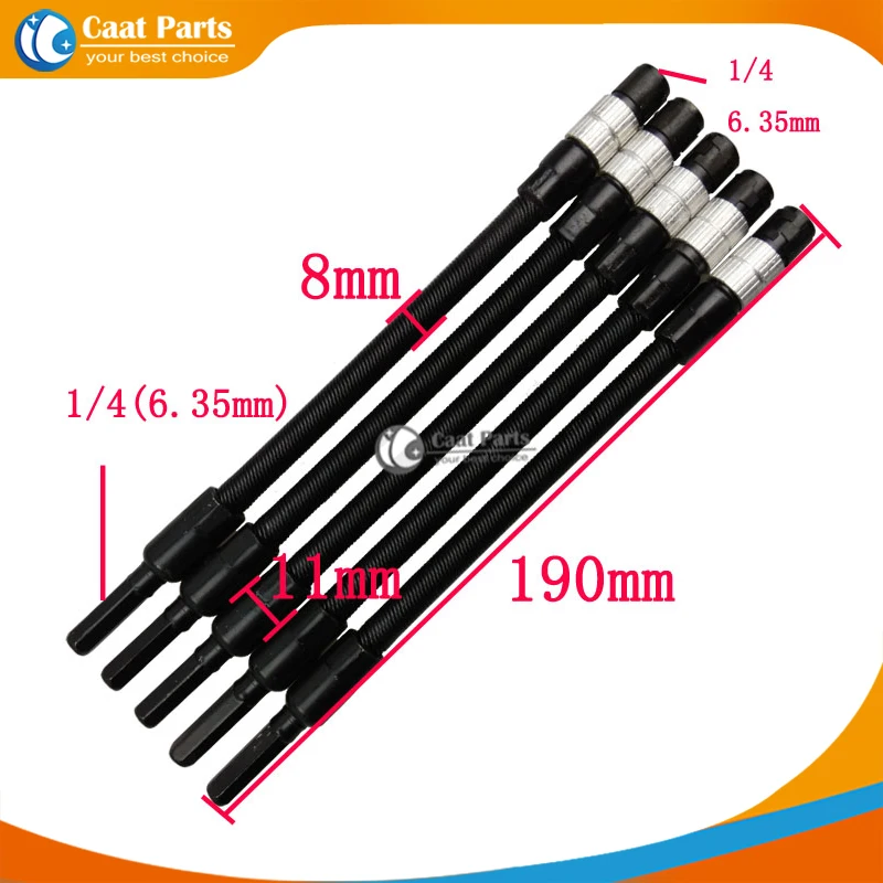 5PCS/LOT,1/4'' 6.35mm Electric screwdriver Special multifunctional flexible shaft, Extension rod,Hose connecting shaft wholesale