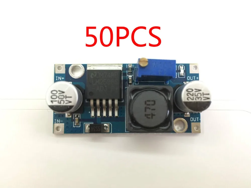 

50pcs/lot LM2596 DC-DC Step-down Adjustable CC/CV Power Supply Module LED driver