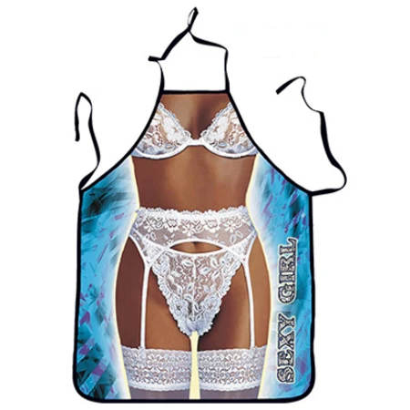 10 Colors Aprons Sexy Funny Personalized Kitchen Digital Printed For Women Man BBQ Cleaning Cooking Apron CWQ034