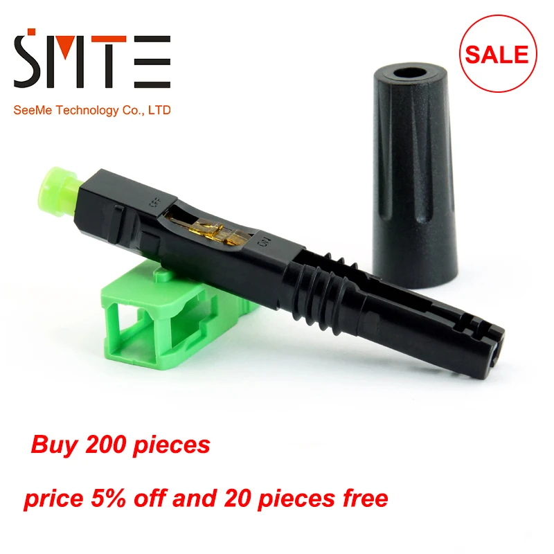 

100pcs/lot SC/APC NPFG 8802-TLC/3 XF-5000-0322-3 55mm high quality fast connector SC/APC connector connector FTTH Fiber optic