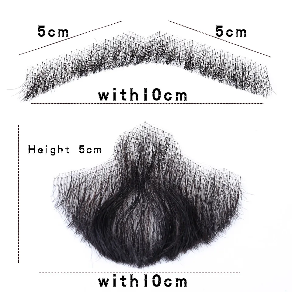 Nep Lace Beard Fake Beard For Men Mustache Hand Made Remy Human Hair Barba Falsa Cosplay Swiss Lace Invisible Beards SalonChat