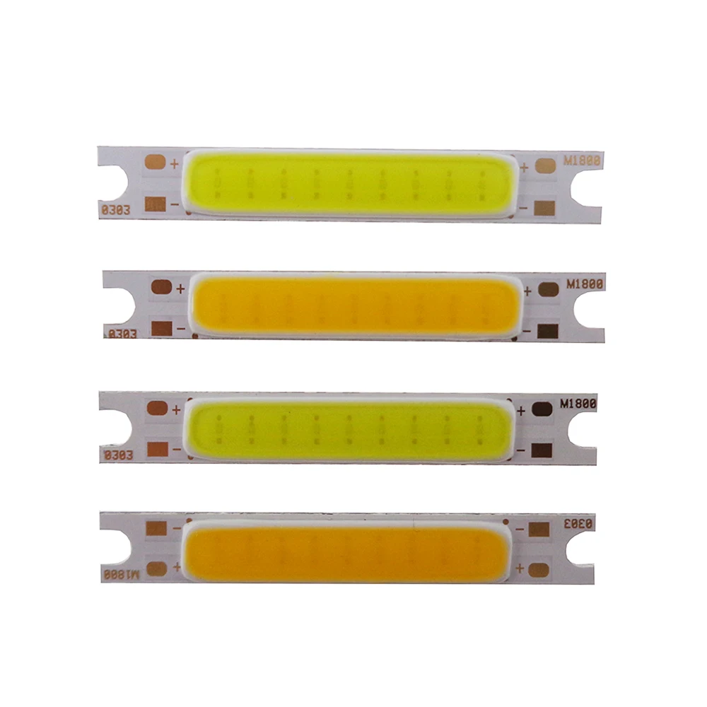 20pcs/lot  3W COB LED Chips Emitter Strip Lights Bulb Lamp  Cold/Warm White  for DIY 48X7MM  9-11V for  Bulb