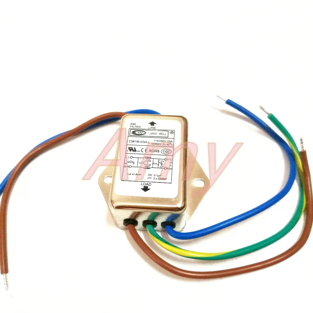 Power EMI filter purify CW1B 3A 6A 10A L single phase AC 220V