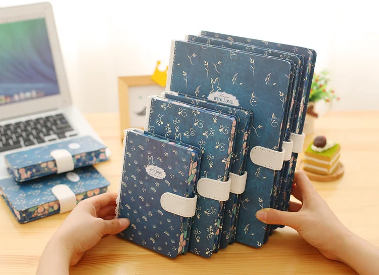 

1 Pc/Lot Classic Hardcover Small-Size 14.8cmX10.5cm Magnet-Buckled Notebook & Diary for School Stationery & Office Supply