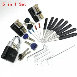 Locksmith Supplies Practice Lock Pick Set Tension Wrench Hand Tools with Broken Key Tool Combination Padlock Hardware