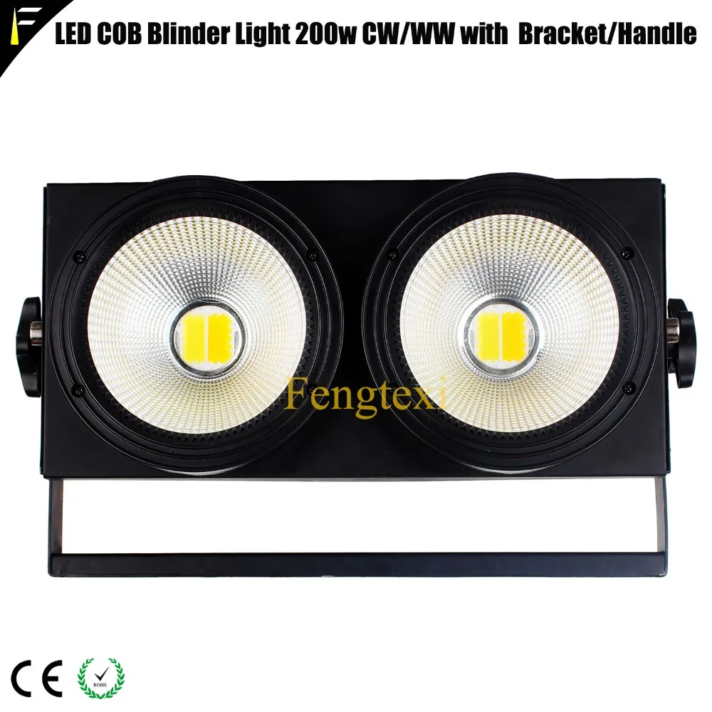 Stage Strobe LED Blinder 2 DMX 2x100w WW/CW 2in1 200w Photography Fill light Concert Warm Washing Blinder Audience Lighting