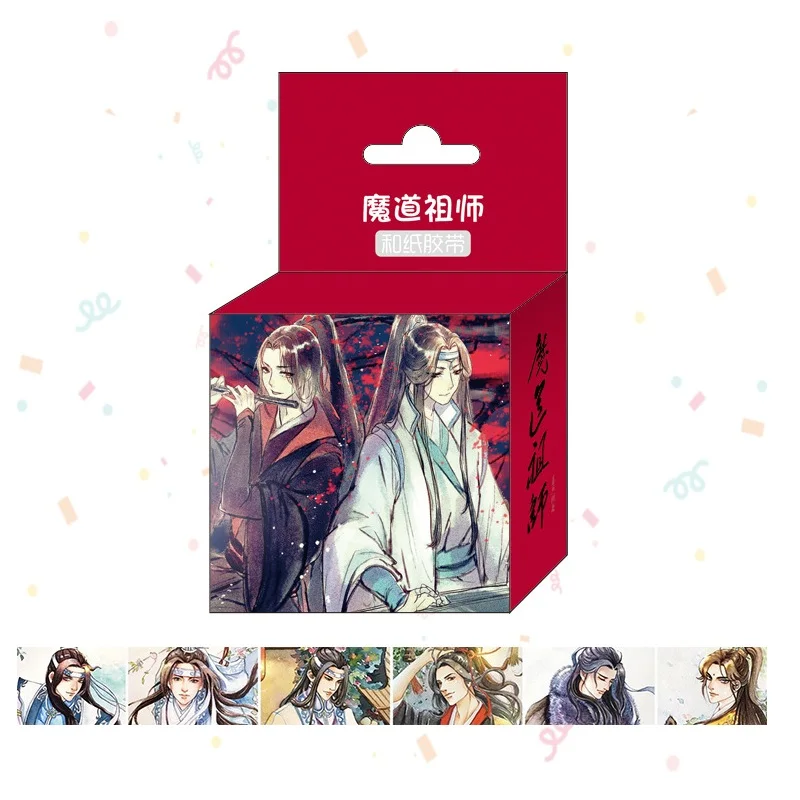 1.5cm*5m Comic Grandmaster Of Demonic Cultivation Washi Tape Wei Wuxian,Lan Wangji Adhesive Tape DIY Scrapbooking Sticker Label