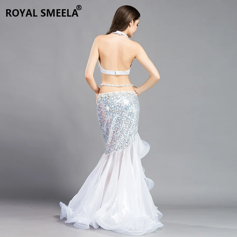 Belly Dance Performance Suit 2019 New Style Fashion Professional Sexy Senior Female Costume Women Fishtail Skirt Set Wear H4508