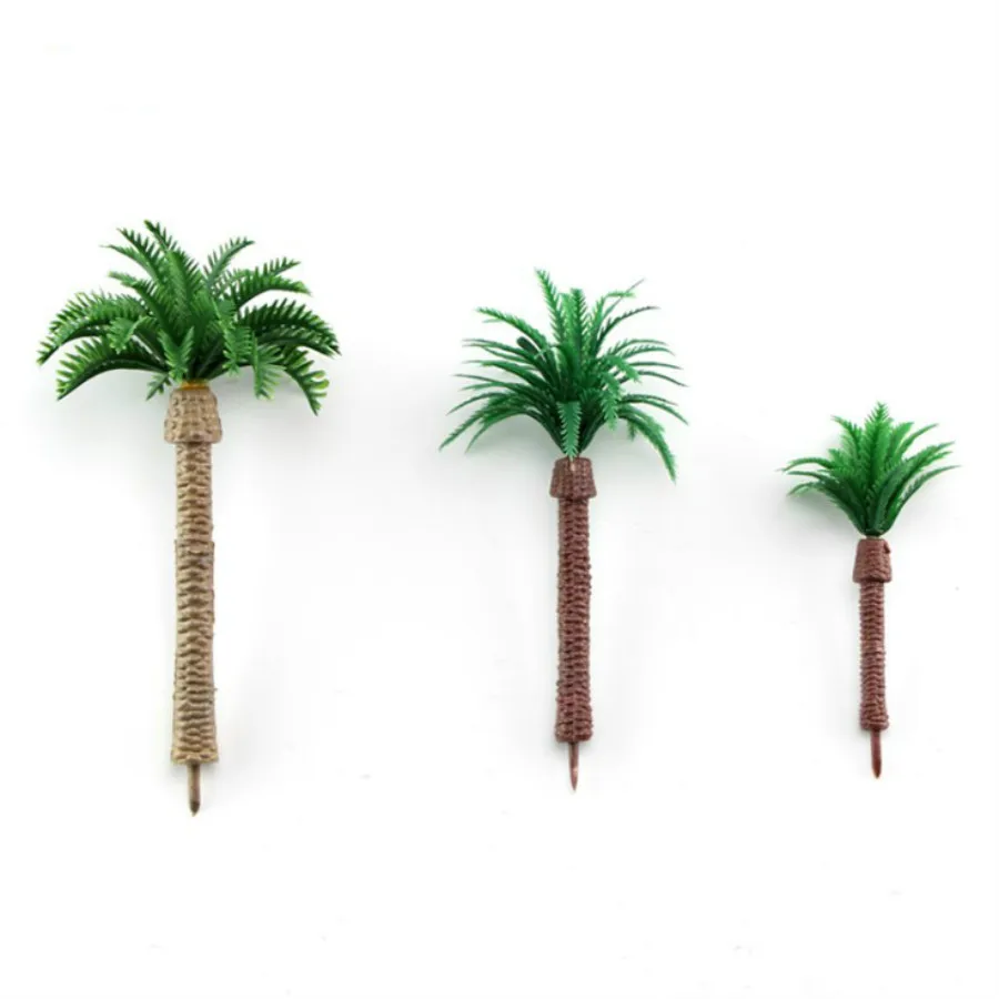 50pcs/lot 6cm 8cm 10cm Architecture Model Palm Tree In Sand Table Model Building N Scale Train Layout