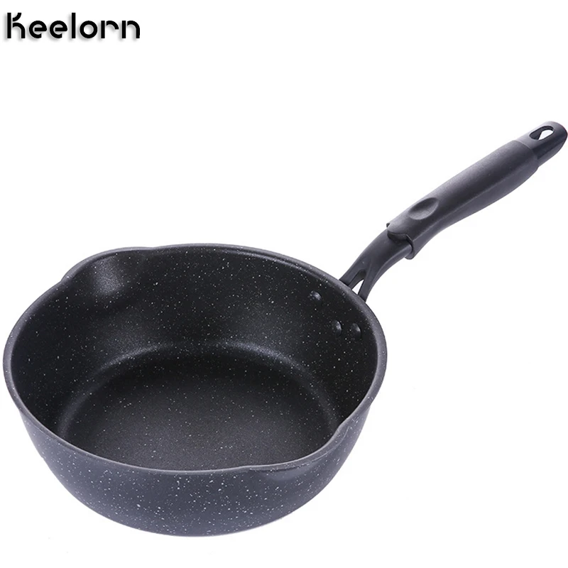 

Keelorn 20CM Maifan Stone Wok Non-stick Pan Frying Pans Soup Pot Frying Pan Multi-purpose Kitchen Pot General Use for Gas