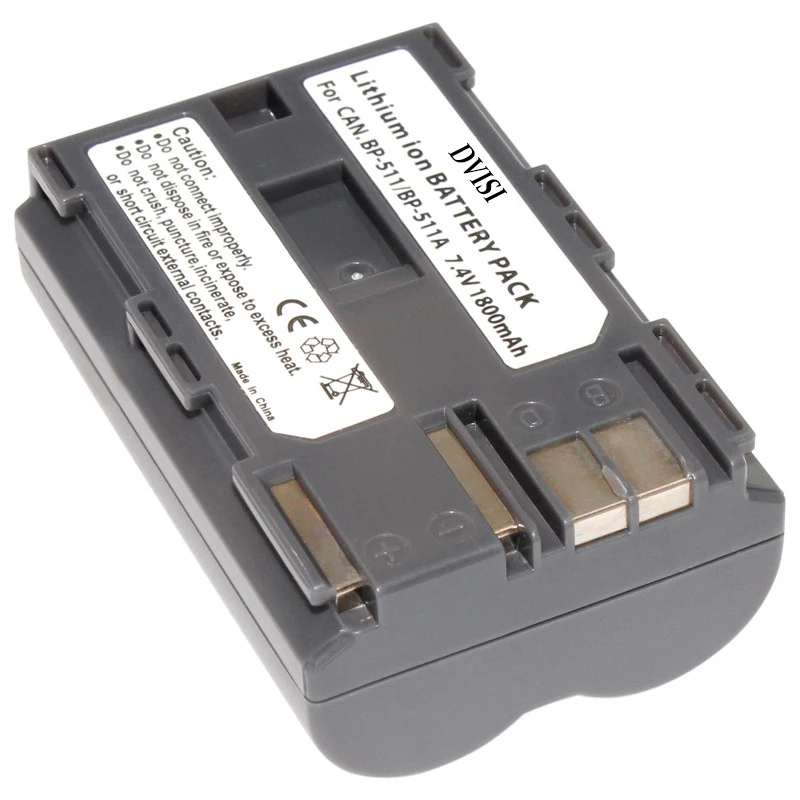 Dview BP511A BP-511 7,4 V 1,8 Ah Аккумулятор для Canon PowerShot EOS 300D 10D 20D 30D 40D 50D D30 D60 5D G6 OS 30D 40D G1 Pro 1 PV130