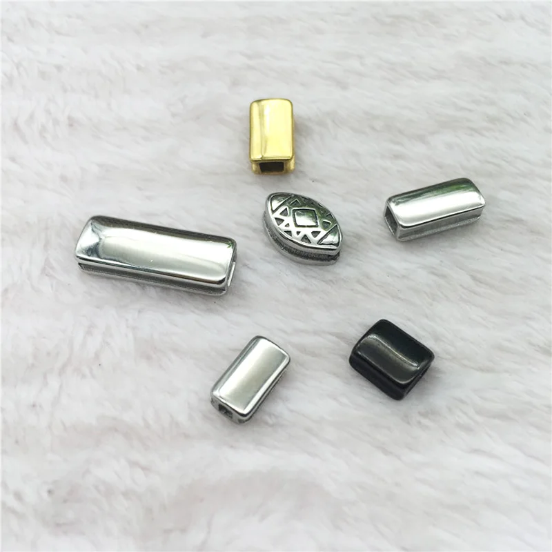 1.5-3mm Small Hole 316l Stainless Steel Cylinder/Eye Shape Beads Metal Charm Spacer Beads For Jewelry Making DIY Bracelet Beads