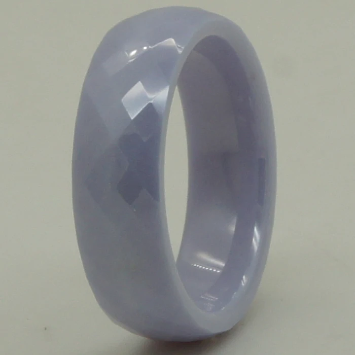 women /girl amazing rare colorful purple muti facet scratch proof ceramic ring 1pc