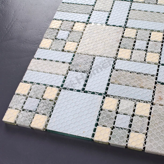 express shipping free!! LiteGlow glass and stone mosaic blue color and white color,  Homer Mosaic HME6012, home improvement