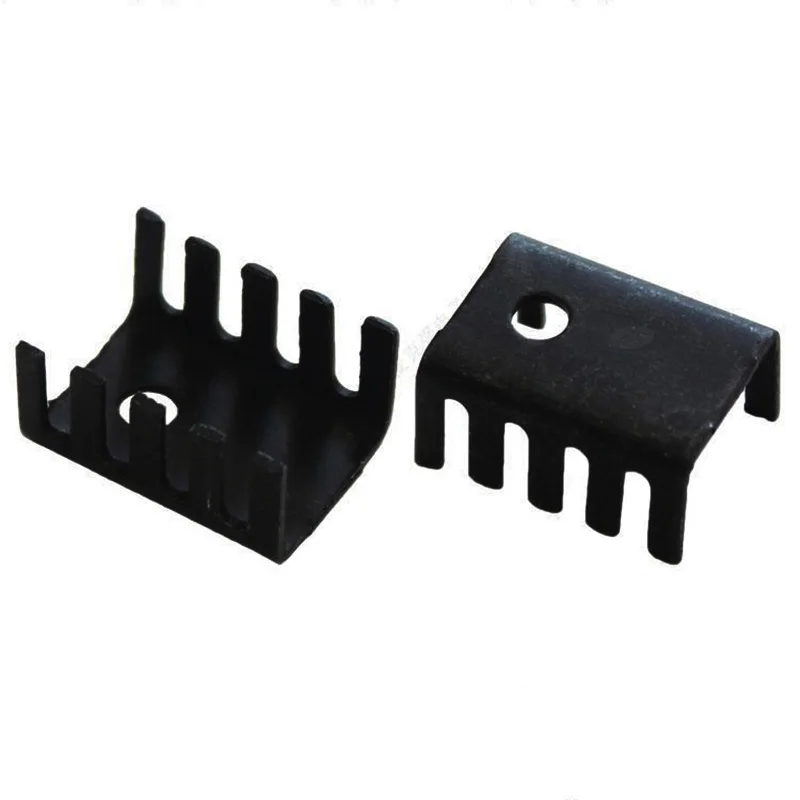 20pcs/lot Black Aluminum 19x15x10mm TO-220 TO220 heatsink radiator for MOS,L7805 LM337 Triode Transistors Cooler IC Chip