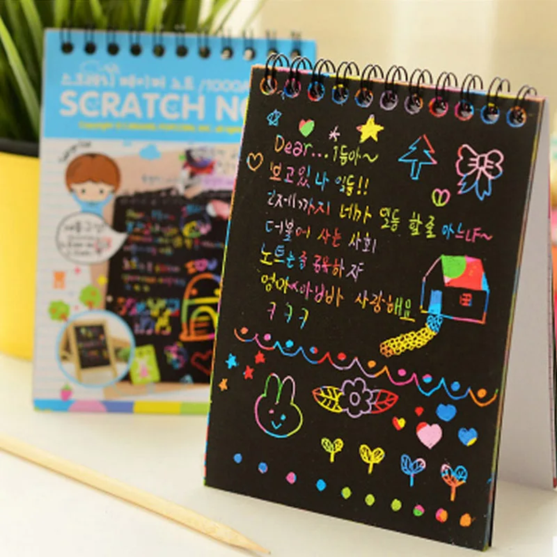 Magic Colorful Drawing Board Paper Painting Scraping Children Kids learning Education Toys Painting Doodle Scratch Toys