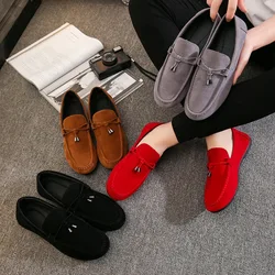 Mocassins souples en cuir véritable pour hommes, chaussures plates de conduite Gommino, haute qualité, style d'été, marque de mode, 2019