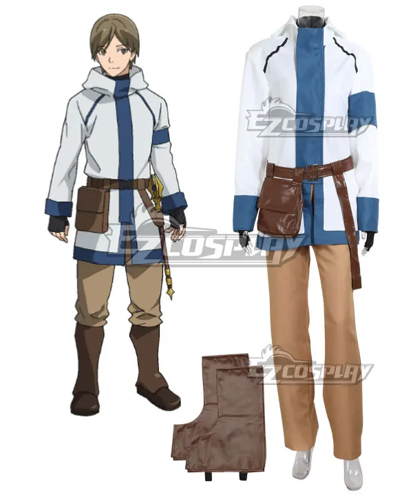 

Grimgar Of Fantasy And Ash Manato Cosplay Costume with Boot Covers E001