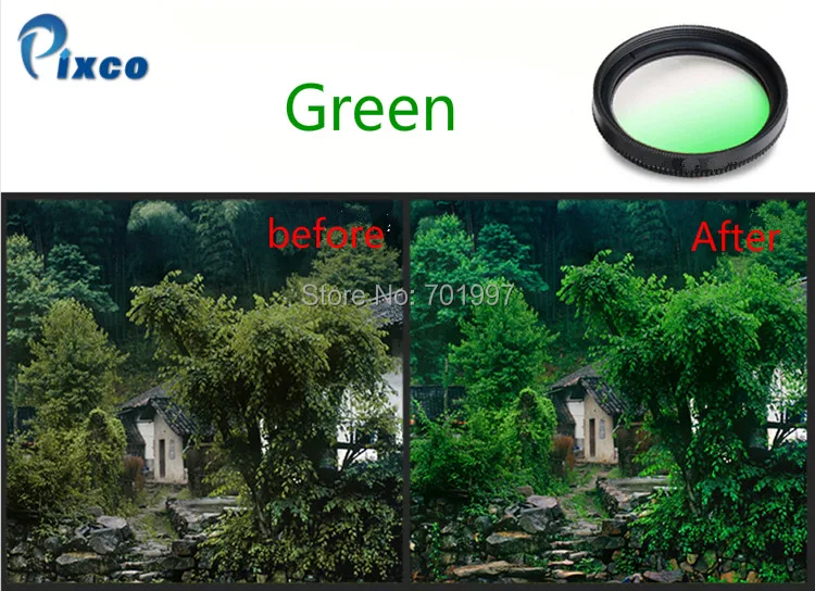 Pixco 55mm grau azul ou amarelo, ou cinza ou vermelho filtro de lente, acessórios de câmera para canon nikon lentes de câmera