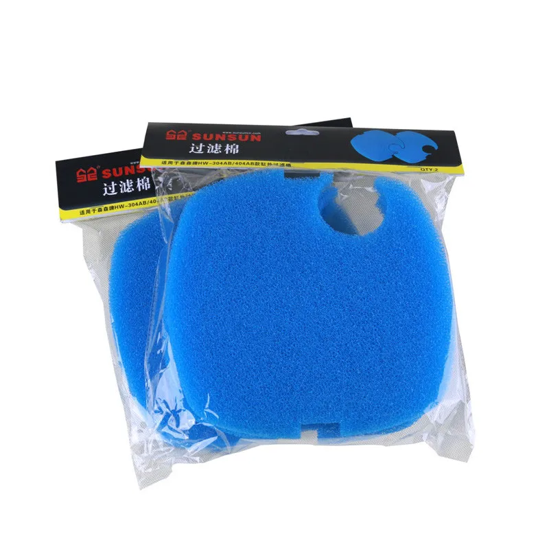 2Pcs/Lot Reusable Aquarium Filter Media Pads Sponge Replacement for SUNSUN GRECH HW-302 303AB HW-304 HW404B