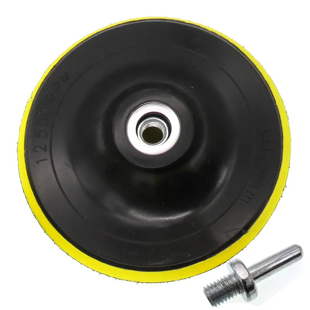 

5 Inch Hook and Loop Backing Pad Sanding Polishing Backer Plate with M10 Drill Adapter for Random Orbit Sander Polisher Buffer