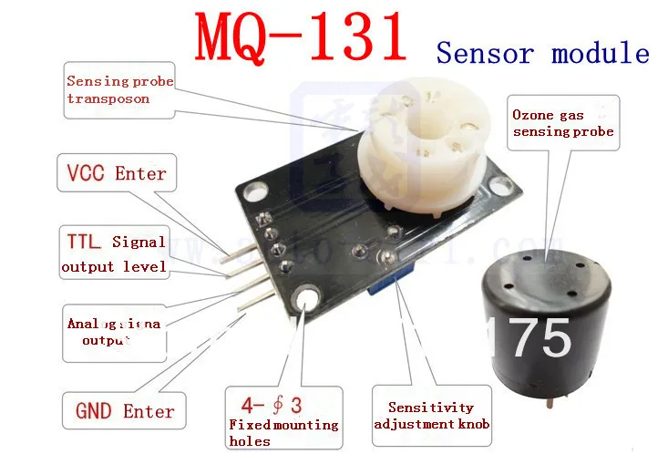 

Freeshipping 5PCS MQ-131 ozone gas detection module gas sensor ozone sensor module