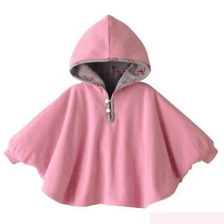 Baby Coats Girl\'s Smocks Outerwear Fleece cloak Jumpers mantle Children\'s Poncho 1pcs/lot Cape