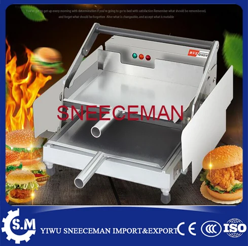 one layer can make 4pcs hamburger total 8 hamburgers one time commercial double layer electric hamburger making machine