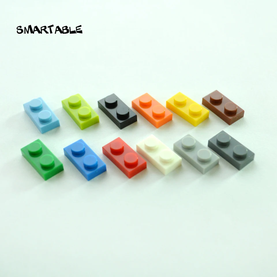 Smartable Bulk Plate 1X2  Building Blocks MOC Parts LOGO DIY Creative Toys Compatible Major Brands 3023 Gift Toys 1510pcs/lot