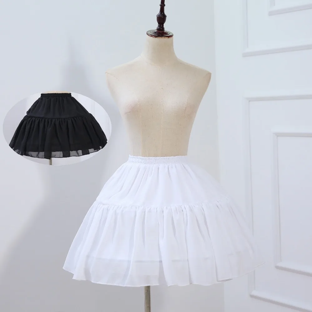 Groothandel 2023 Baljurk Korte Jurk Onderrok Cosplay Petticoat Chiffon Tow Bones Lolita Petticoat Ballet Rockabilly Crinoline