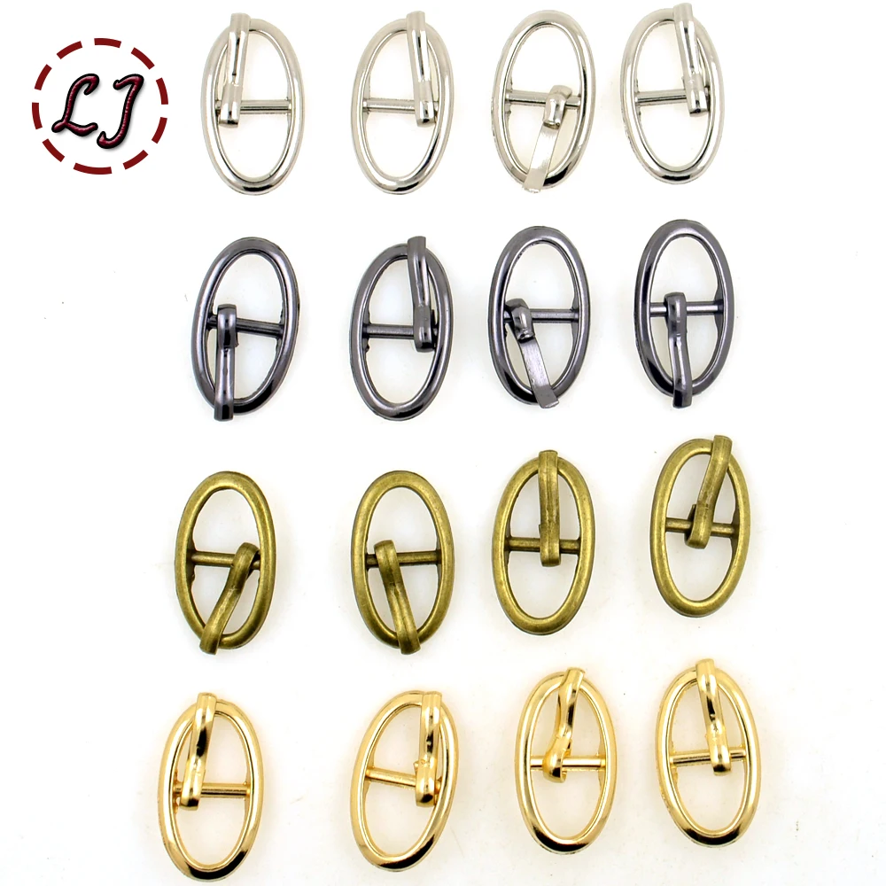 New high quality 30pcs/lot silver gun-black gold bronze 8mm oval alloy metal shoes bags Belt small  Buckles DIY sew accessories