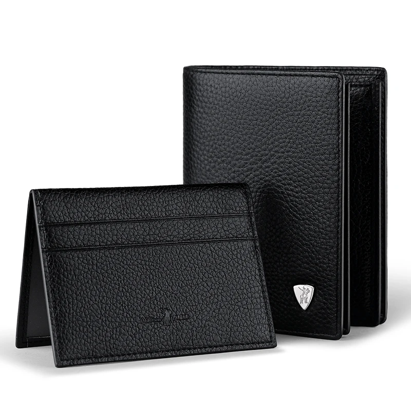 Genuine Leather man's short wallet driver's license wallet large capacity Wallet