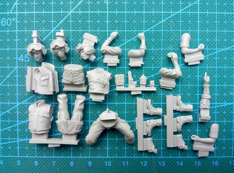 Assembly  Unpainted  Scale 1/35 US AFV Crew Vietnam Set     soldier  figure Historical  Resin Model