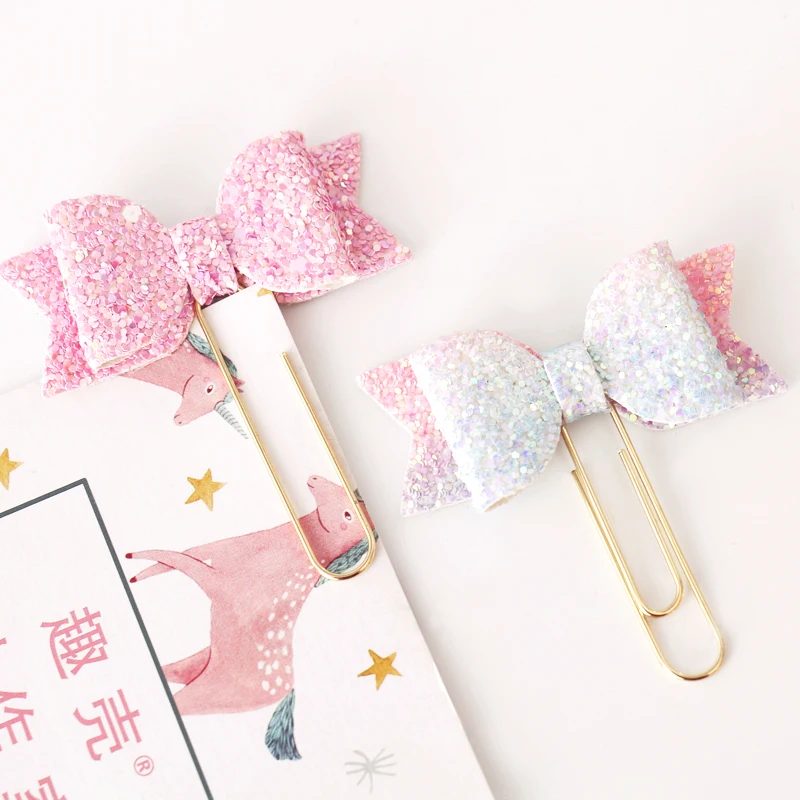 TUTU 4pcs/lot original creative bow-knot design office school paper clips set stationery kawaii student bookmark clips set H0283