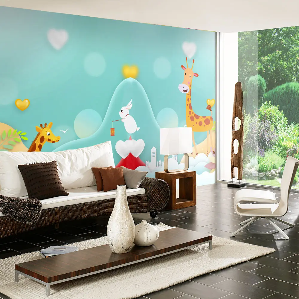 Custom wallpaper mural Nordic forest elk bedroom wall decoration - high-grade waterproof material