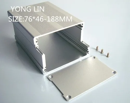 2piece  Diy aluminium box housing or aluminum enclosure for pcb/Aluminum Box76*46-188