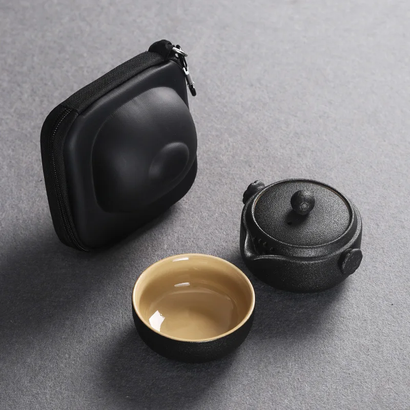 

Japanese Kung Fu Tea Set Travel Cup Portable Office Pot And Ceramic Cup