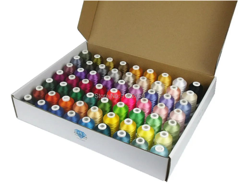 

Polyester Embroidery Machine Thread 63 Brother Colors + 5 Colors Glow in the Dark Embroidery Thread