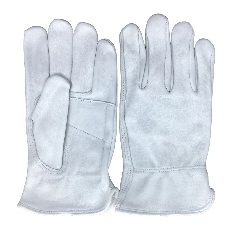 Guantes de trabajo de seguridad de cuero de oveja para hombre, protectores de seguridad para conductores deportivos, guantes de soldadura resistentes al desgaste, 4030