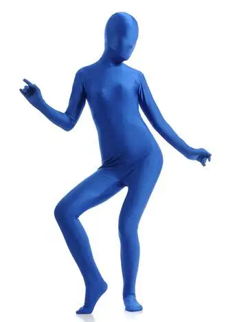 Sexy Spandex Zentai Full Body Suit Blinded Long Sleeve Bodysuit Jumpsuit Men Women Catsuit Halloween Zentai Costume