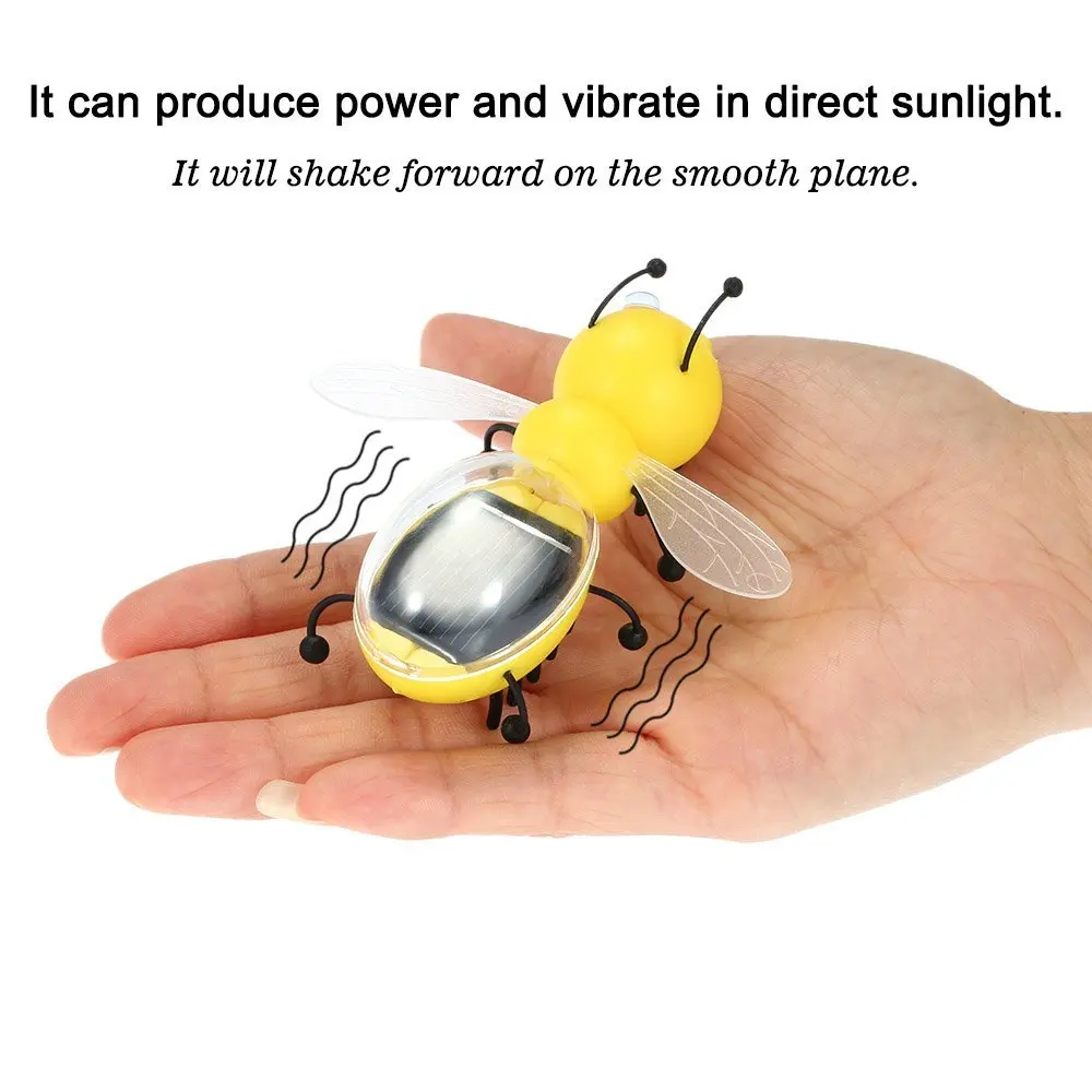 EBOYU Cute Solar Bee Solar Powered Bee Solar Toy Children's Educational Toy