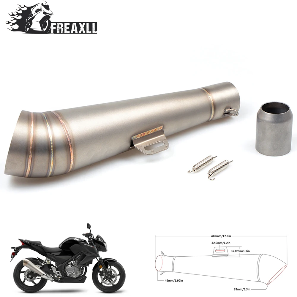 

36MM-51MM Universal Motorcycle Abrasive exhaust escape With db killer Modified Scooter Exhaust Pipe Muffle For Honda Kawasaki