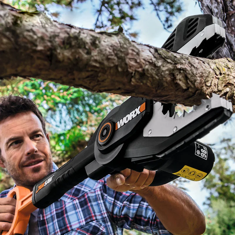 Elektrische Kettensäge 20V Lithium-Batterie Home Freizeit Gartenarbeit Power Werkzeuge WG329E