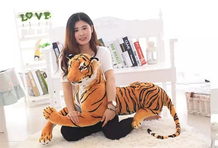 

simulation animal prone tiger Plush toy large 130cm yellow tiger birthday gift ,Xmas gift 0228