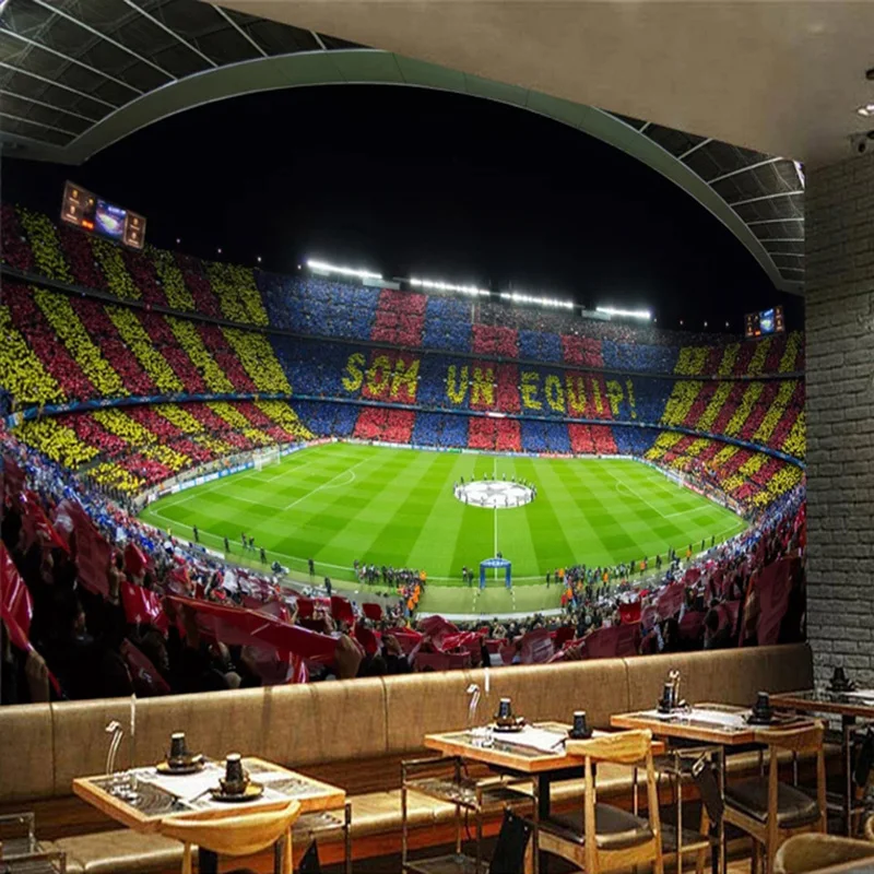 3D Wallpaper Modern Football Field Photo Wall Murals Restaurant Kids Bedroom Background Wall Painting Eco-Friendly Home Decor 3D
