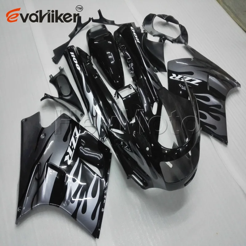 

ABS fairing for ZX11R 1990 1991 1992 1993 1994 1995 1996 1997 1998 1999 2000 2001 silver flames H3