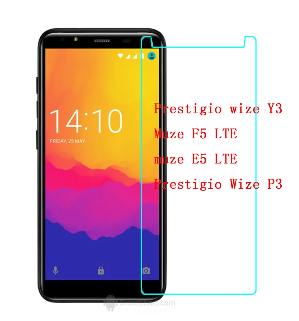 Screen Protector phone For Prestigio Wize P3 / wize Y3 muze E5 LTE / F5 LTE Tempered Glass Film Protective Screen Cover Case