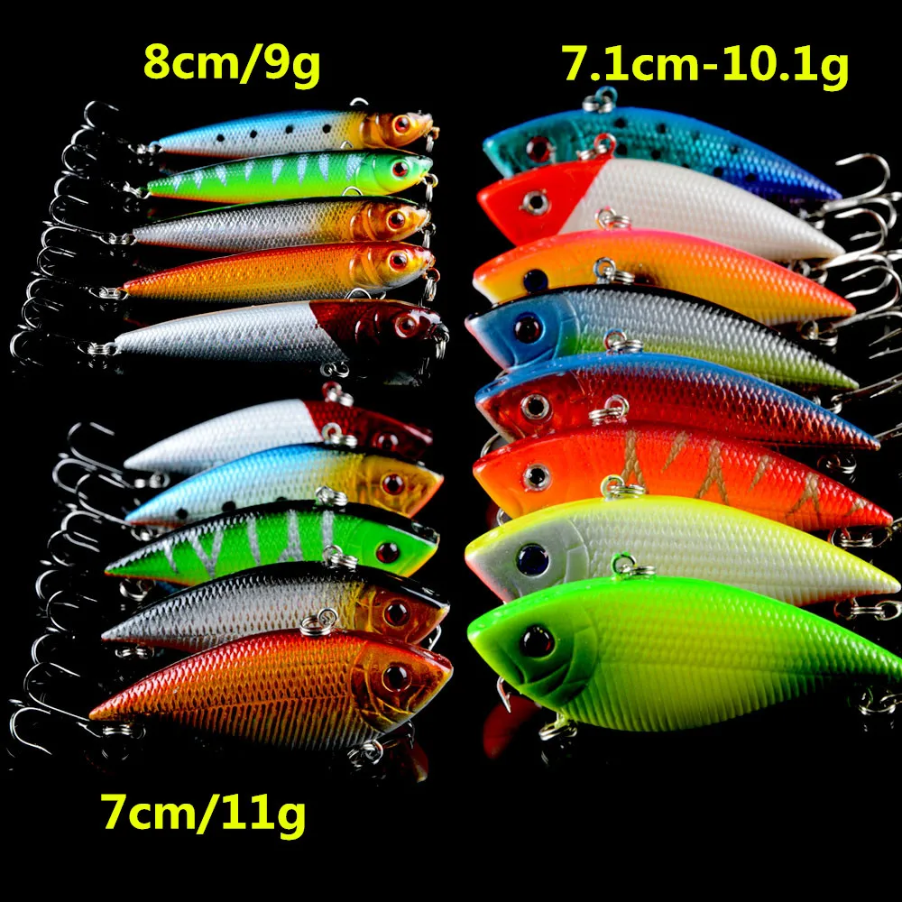 New 18pcs/Set Fishing Lures Mixed 3 Model Fishing Tackle 18 Color VIB Lure Pencil Bait Mix Fishing Bait Wholesale