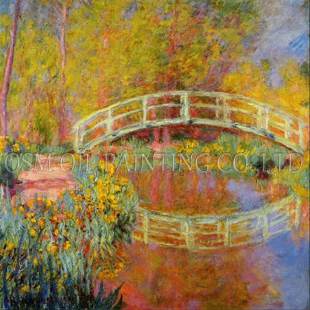 

Artist Team Directly Supply High Quality Reproduction Monet Japanese Bridge Oil Painting On Canvas The Bridge Canvas Painting